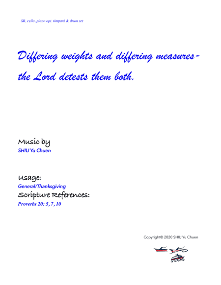 differing weights and differing measures_the Lord detests them both