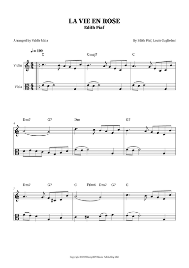 La Vie En Rose (arr. Valdir Maia)
