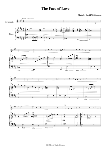 The Face of Love for cor anglais and piano
