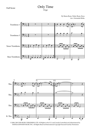 Only Time (arr. Fernando Britto)
