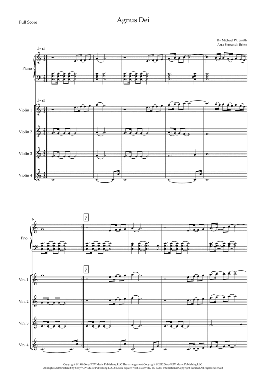 Agnus Dei (arr. Fernando Britto)