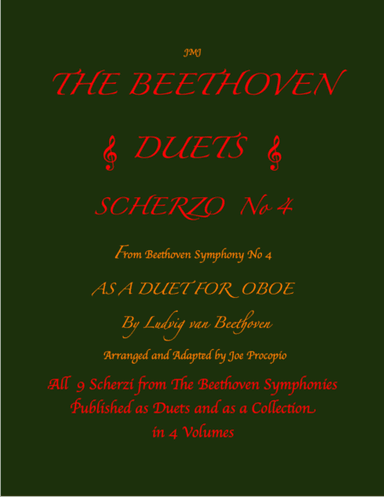 The Beethoven Duets For Oboe Scherzo No. 4 (arr. Joe Procopio)