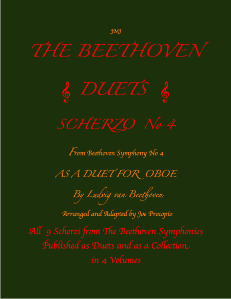 The Beethoven Duets For Oboe Scherzo No. 4 (arr. Joe Procopio)