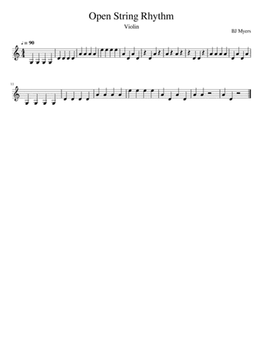 Open String Rhythm Violin