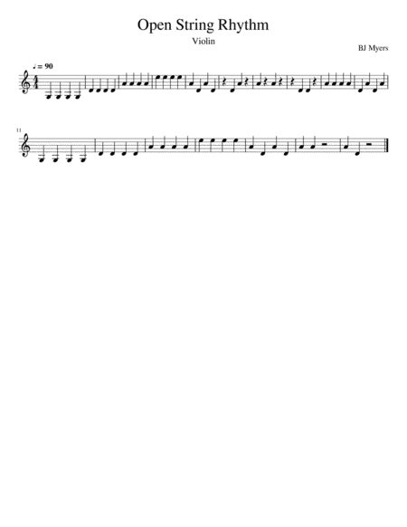 Open String Rhythm Violin