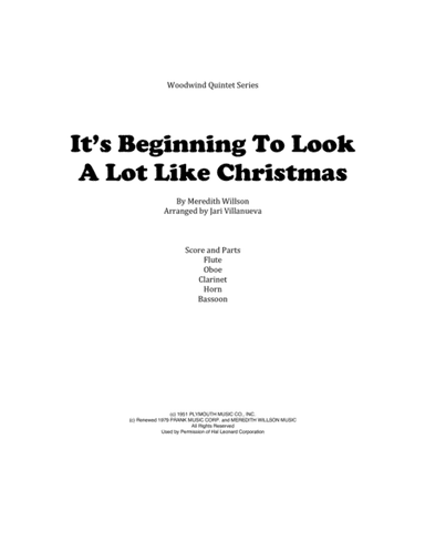 It's Beginning To Look Like Christmas (arr. Jari Villanueva)