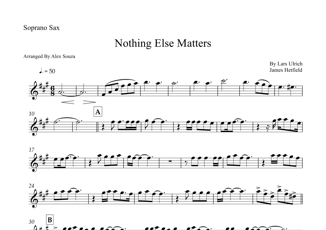Nothing Else Matters (arr. Alex Souza)