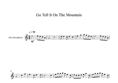 Go Tell It On The Mountain (Alto Sax) (arr. Digital Book Music)