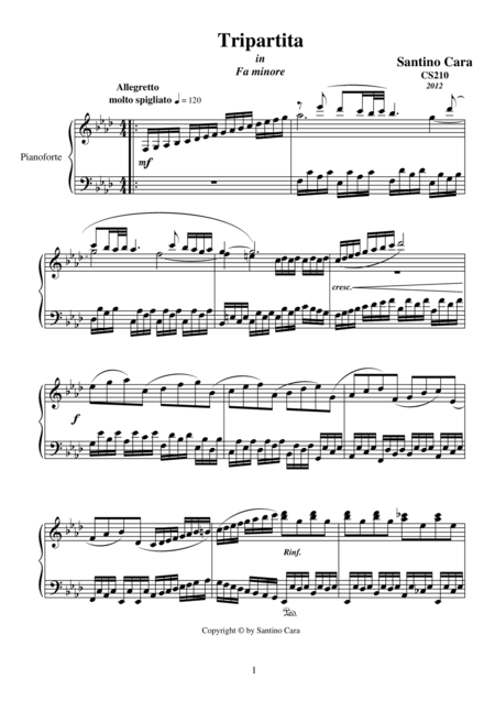 Tripartite in F minor for piano