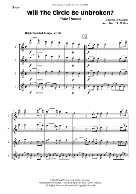 Will The Circle Be Unbroken? (arr. Gert Th. Walter)