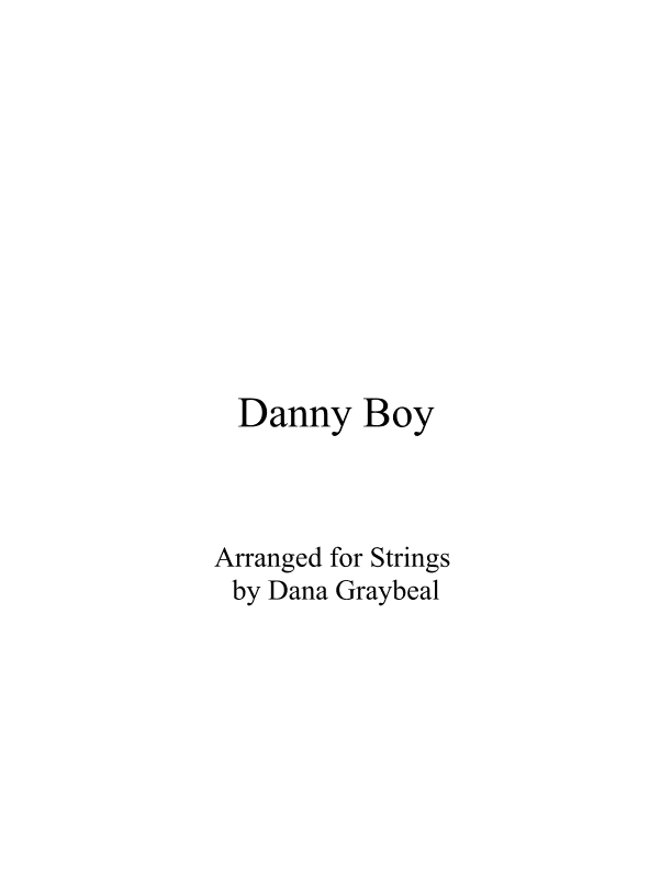 Danny Boy (arr. Dana Graybeal)