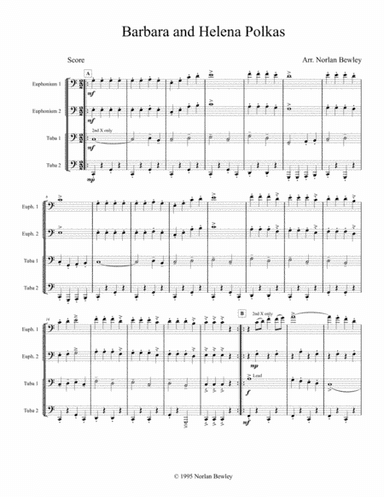 Barbara and Helena Polkas - Tuba/Euphonium Quartet (arr. Norlan Bewley)