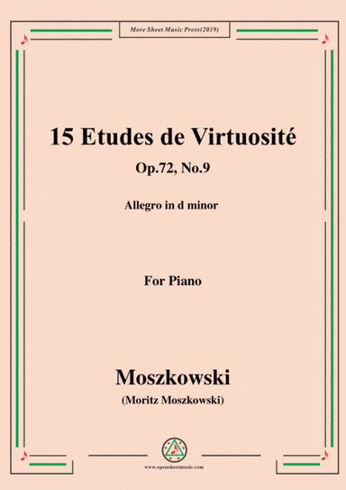 Moszkowski-15 Etudes de Virtuosité,Op.72,No.9,Allegro in d minor (arr. MSM)