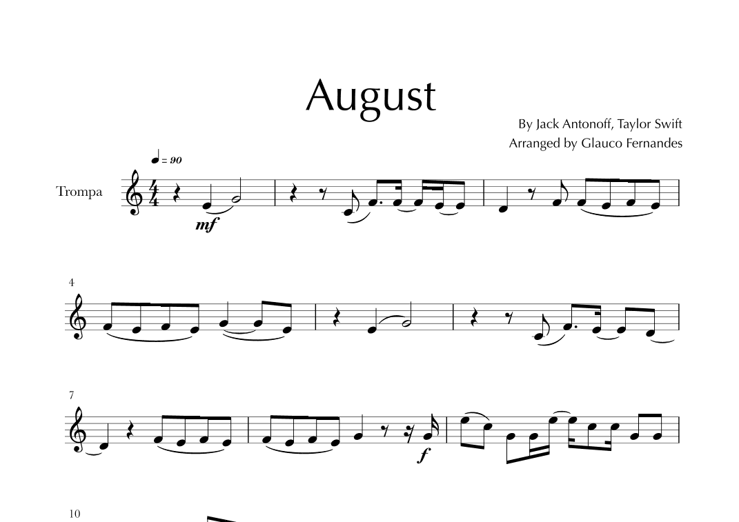 August (arr. Glauco Fernandes)