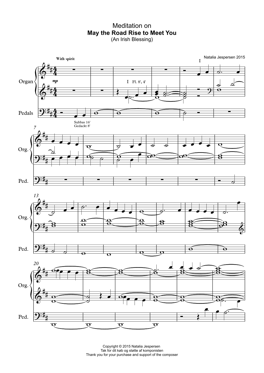 May the Road Rise to Meet You (Meditation for Organ)