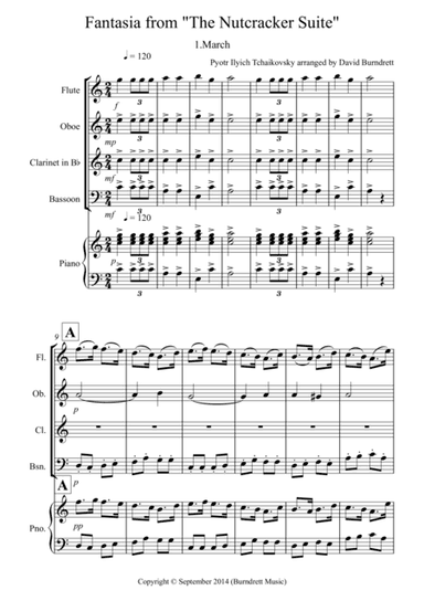 Fantasia from "The Nutcracker Suite" March for Wind Quartet (arr. David Burndrett)