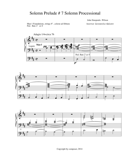Organ Prelude # 7, Solemn Processional