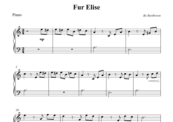 Fur Elise (arr. Wesley S. SIlva)
