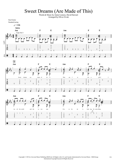 Sweet Dreams (are Made Of This) (arr. Oliver Eivak)