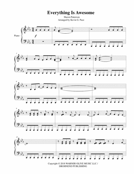 Everything Is Awesome (awesome Remixx!!!) (arr. Kevin G. Pace (ASCAP))