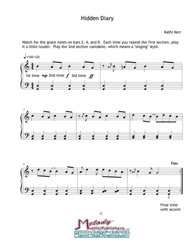 Piano solo late beginner - Hidden Diary