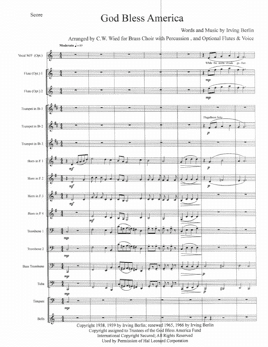 God Bless America (arr. C.W. Wied)