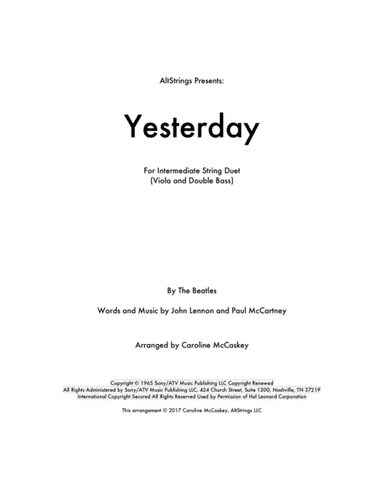 Yesterday (arr. Caroline McCaskey)