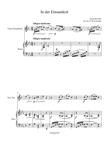 In der Einsamkeit (arr. Nick Lacanski)