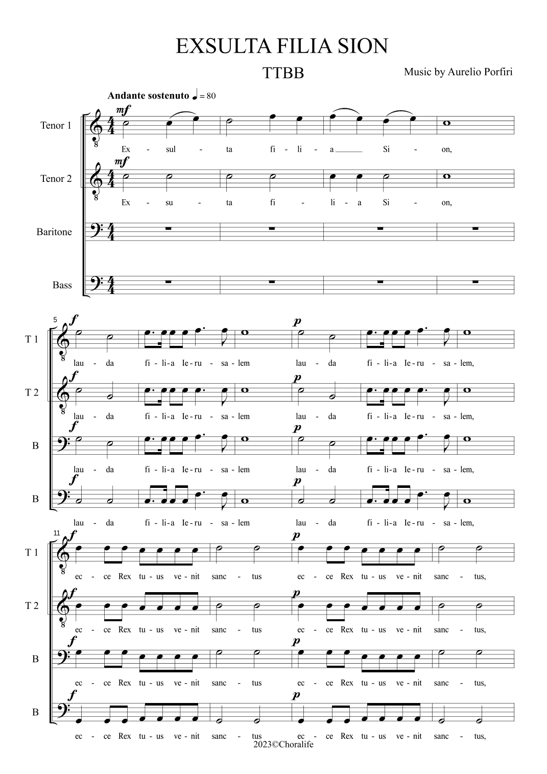 EXSULTA FILIA SION