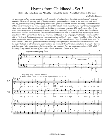Hymns from Childhood - Set 3 (SATB) (arr. Curtis Hanson)