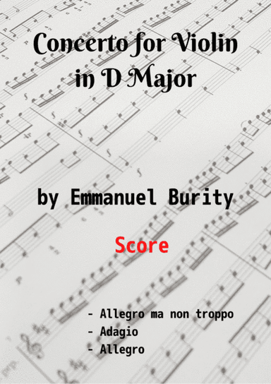 Concerto for Violin in D Major by Emmanuel Burity (1969- )