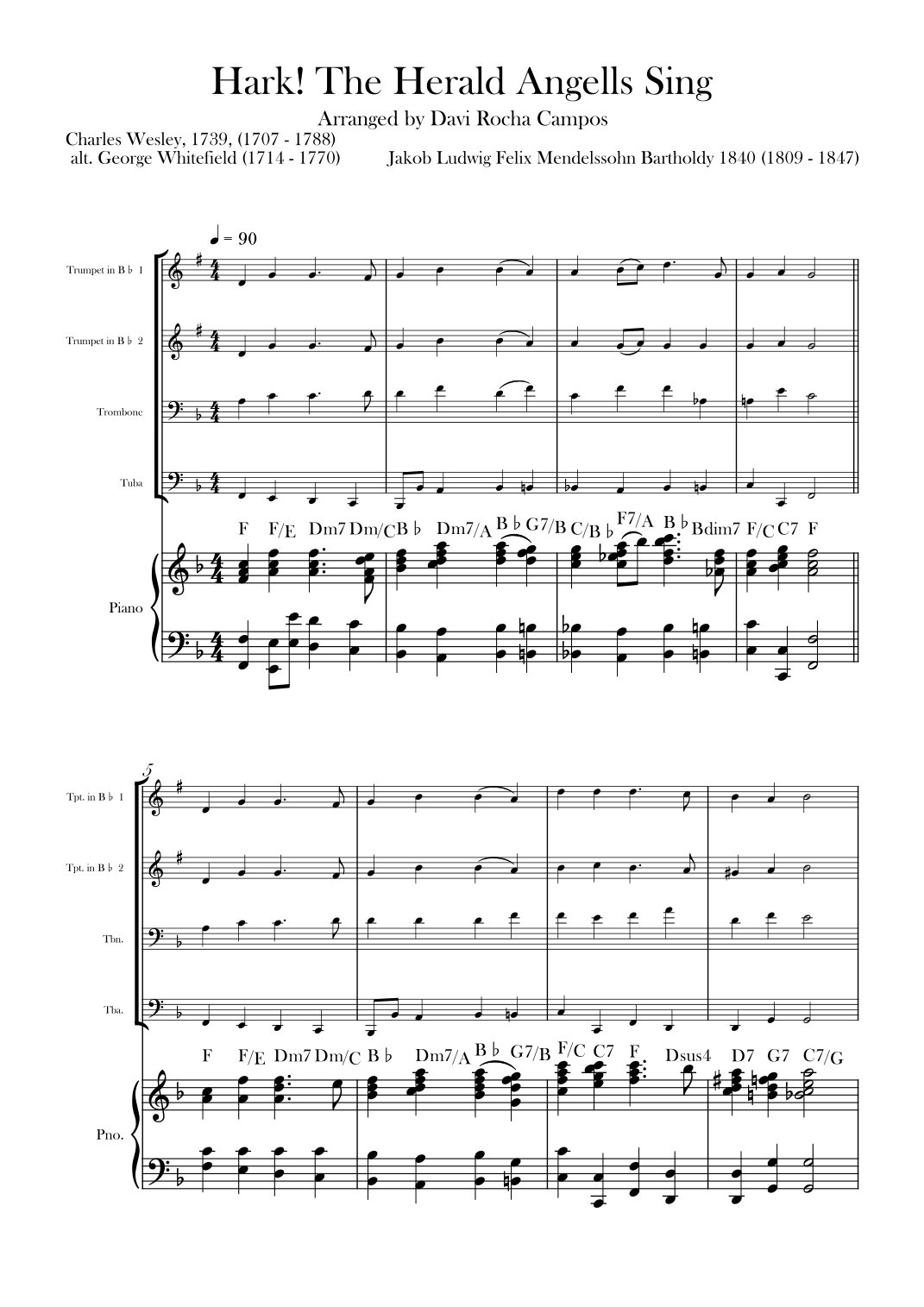Hark! The Herald Angells Sing (arr. Davi Rocha Campos)