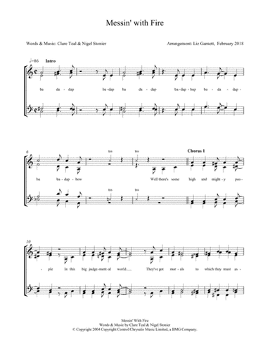 Messin' With Fire (arr. Liz Garnett)