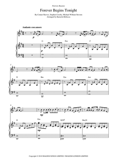 Forever Begins Tonight (arr. Kaiserin Rebecca)