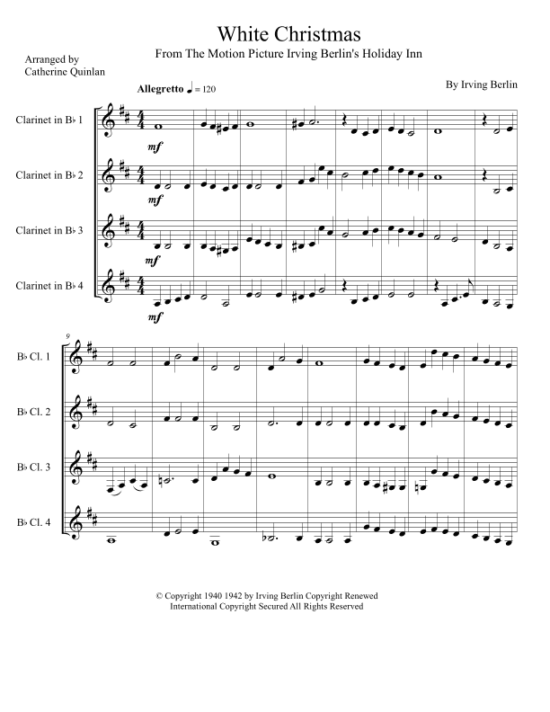 White Christmas (arr. Catherine Quinlan)