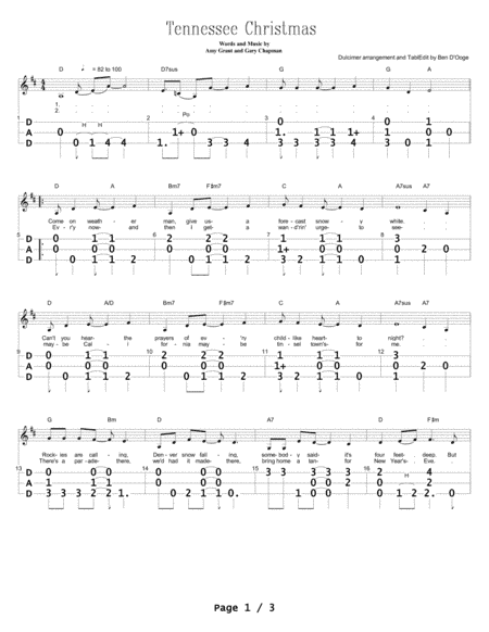 Tennessee Christmas (arr. Ben D'Ooge)