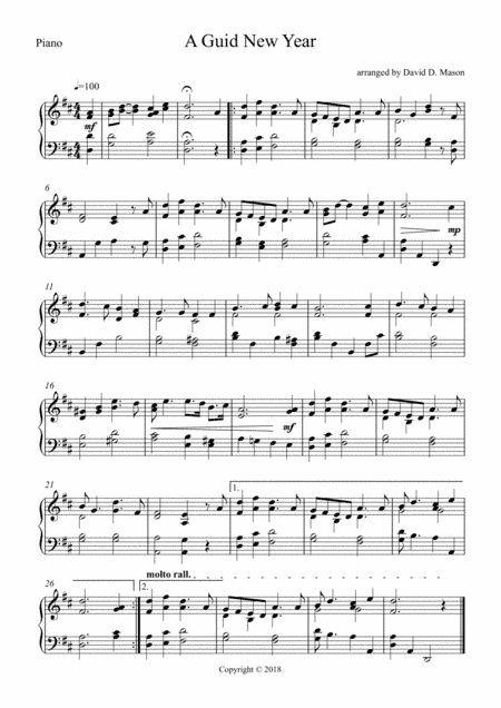 A Guid New Year (arr. David D. Mason)