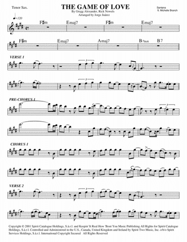 The Game Of Love (arr. Jorge Juárez)