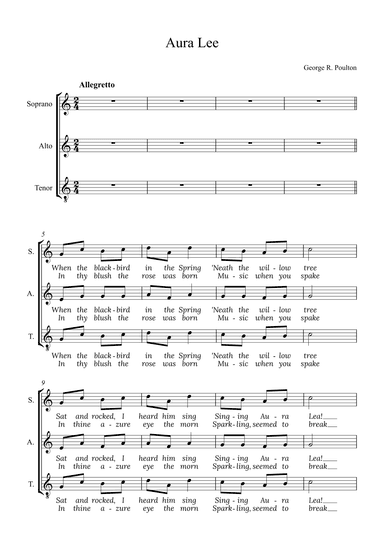 Aura Lee (arr. Alex Nunes Rodrigues)