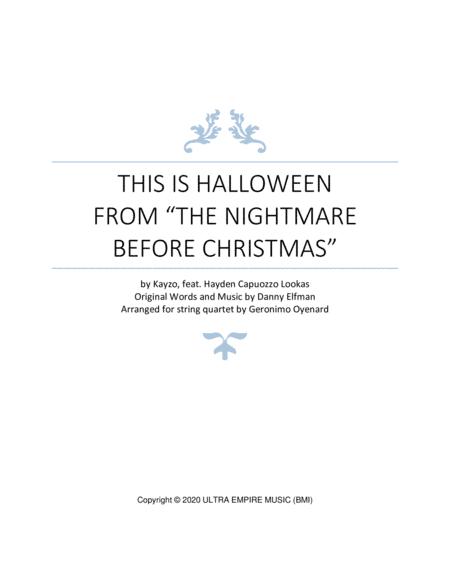 This Is Halloween (arr. Geronimo Oyenard)