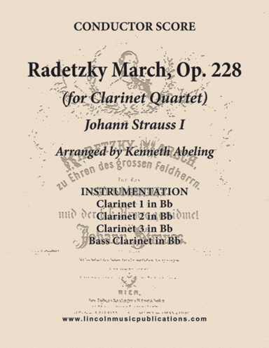 Radetzky March (for Clarinet Quartet) (arr. Kenneth Abeling)