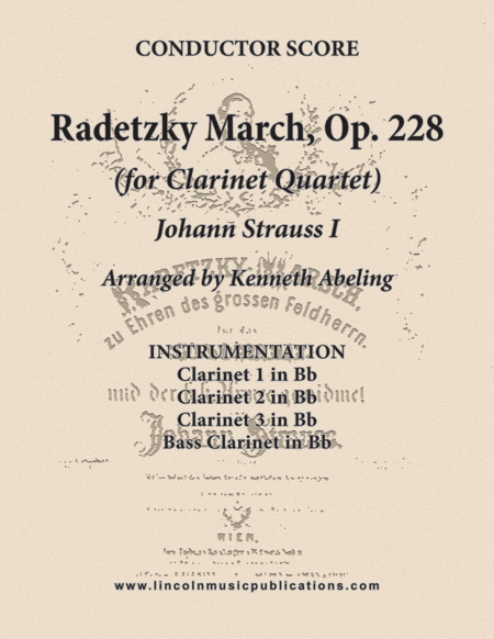 Radetzky March (for Clarinet Quartet) (arr. Kenneth Abeling)