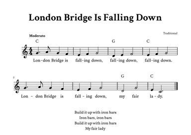London Bridge Is Falling Down - Lead Sheet (C Major) (arr. Yuri Noronha)