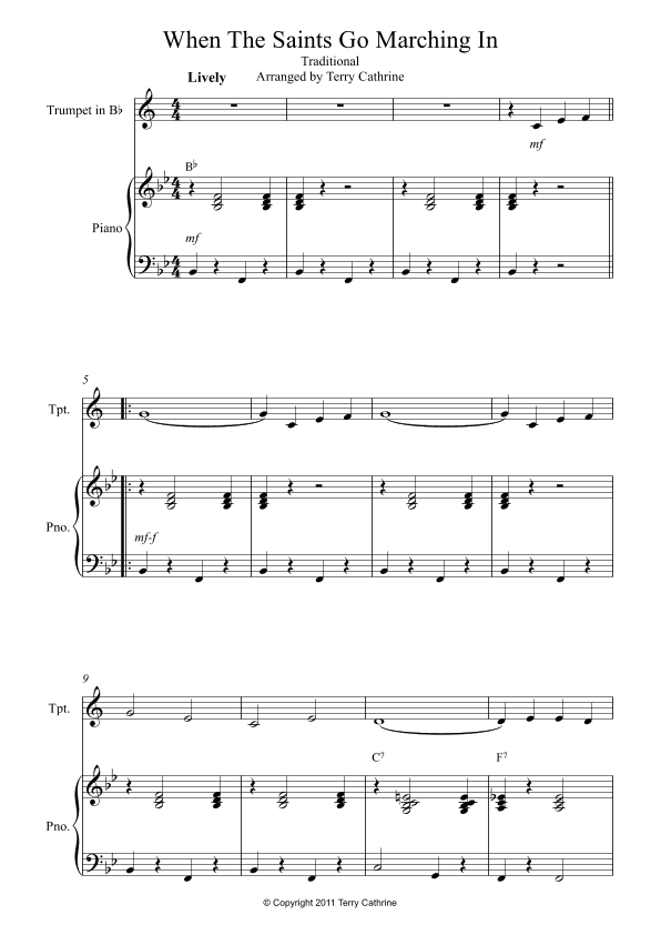 When The Saints Go Marching In (arr. Terry Cathrine)