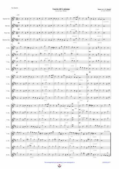 Lascia ch´io pianga (Handel) (arr. Josef STASTNY)