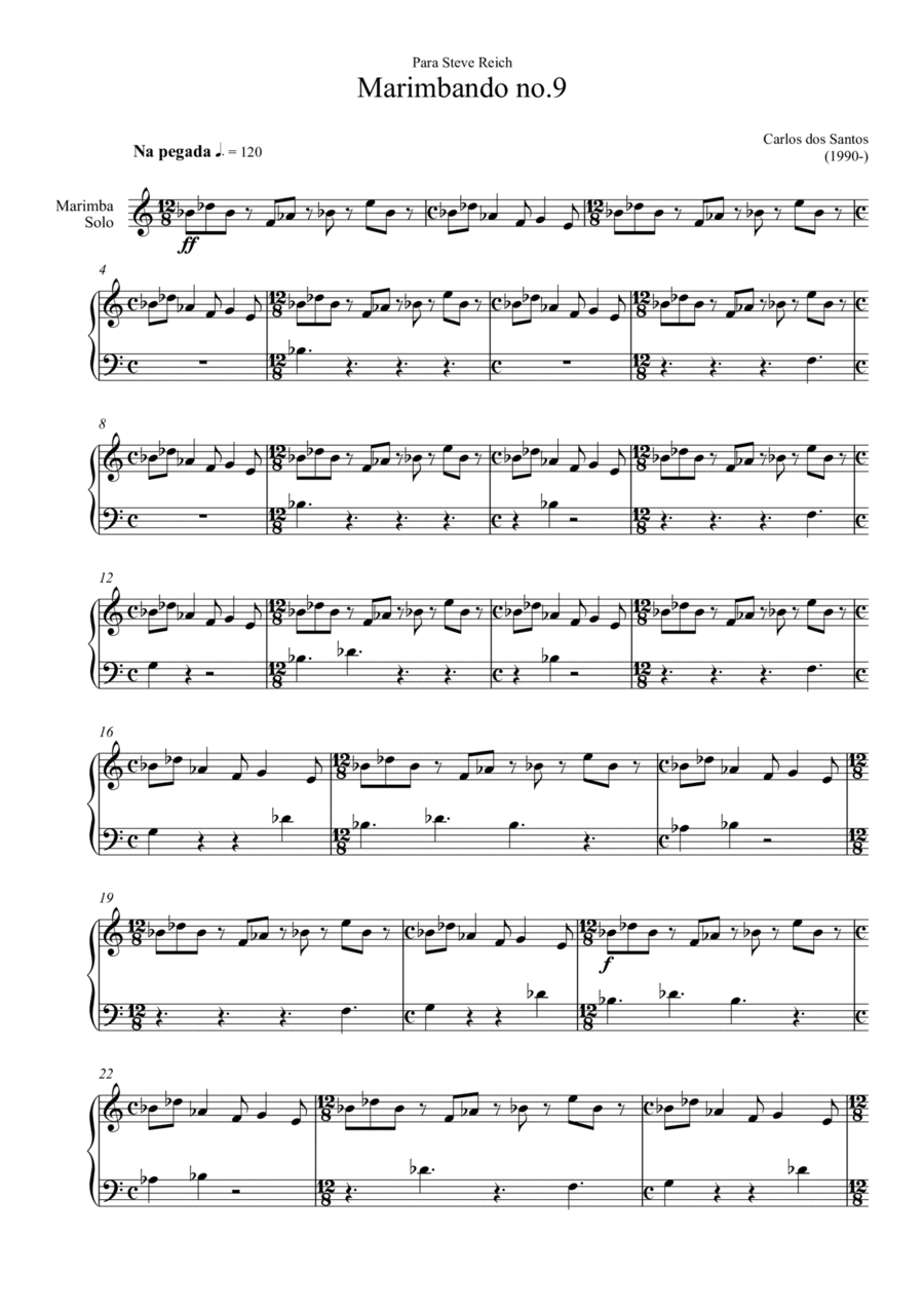 Marimbando no.9 for Marimba