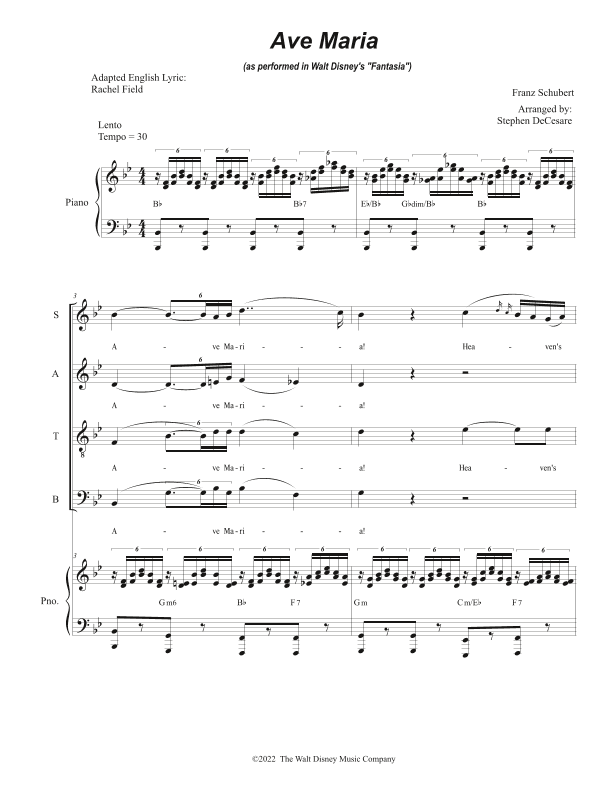 Ave Maria, Op. 52 No. 6 (arr. Stephen DeCesare)