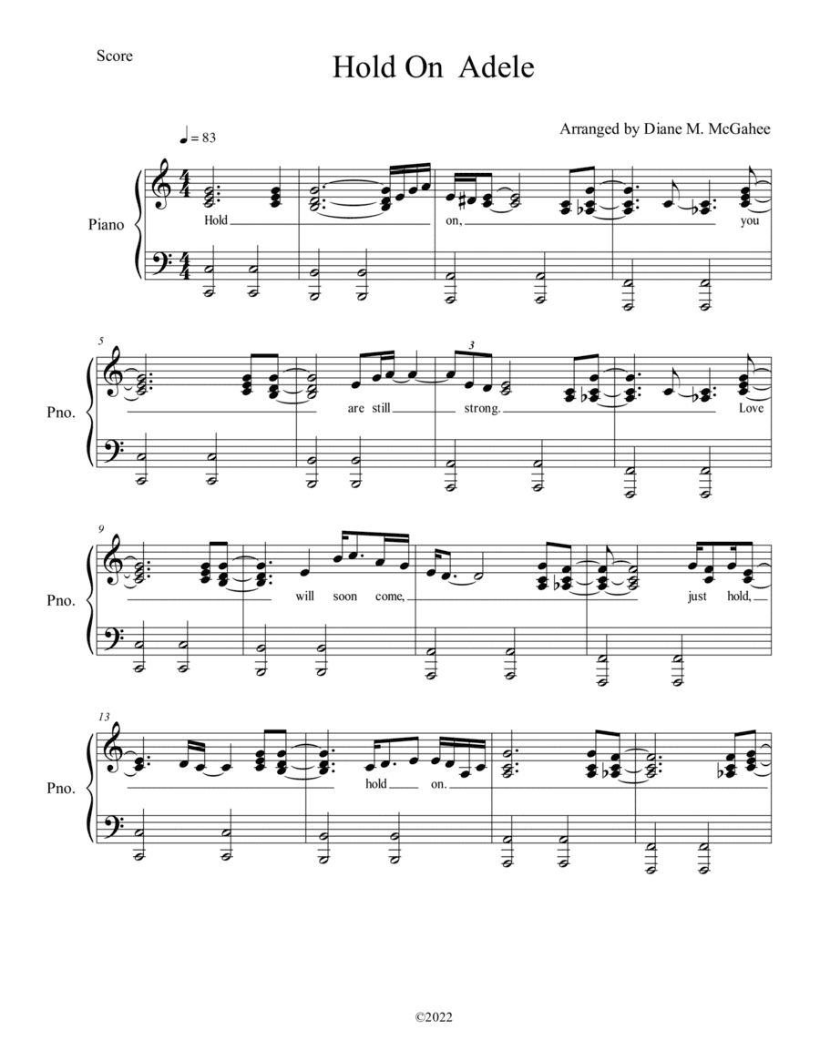 Hold On (arr. Diane M. McGahee)