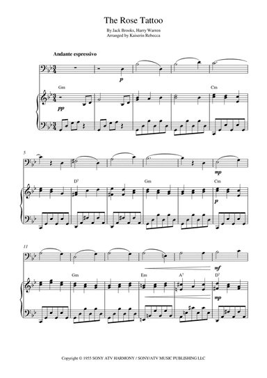 The Rose Tattoo (inspired By The Motion Picture) (arr. Kaiserin Rebecca)