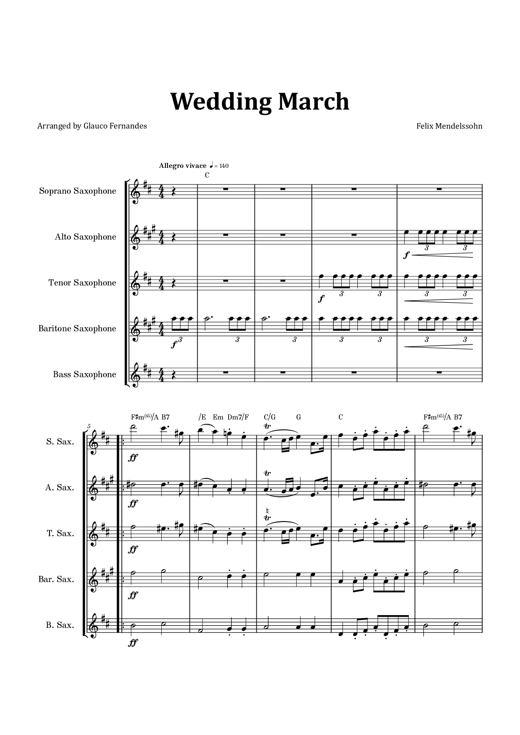 Wedding March (arr. Glauco Fernandes)